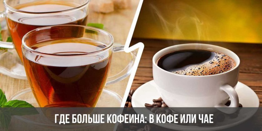 Где больше кофеина: в кофе или чае